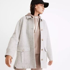 Women's Madewell Gray Wool Blend Shacket